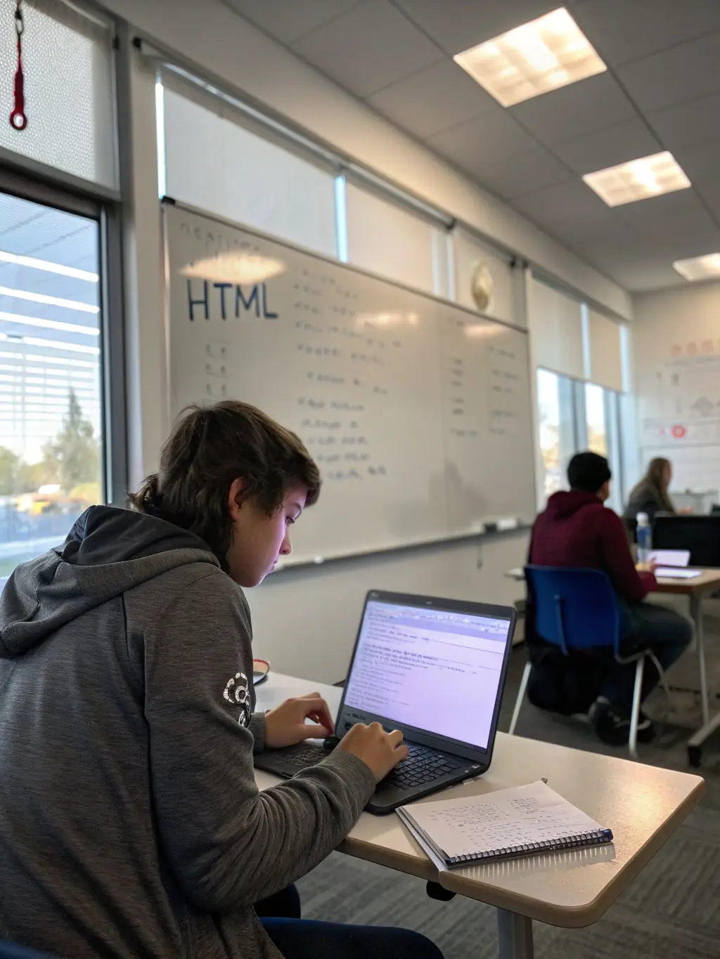 A student debugging JavaScript code using a browser's developer tools, with a focus on the console and code editor, in a focused learning environment at Dreamfactor, illustrating the problem-solving aspect of JavaScript.